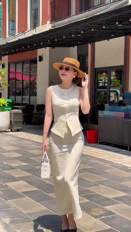 Chân Váy Suông Dáng Dài Cạp Cao – Linen Thun - Thumbnail 5