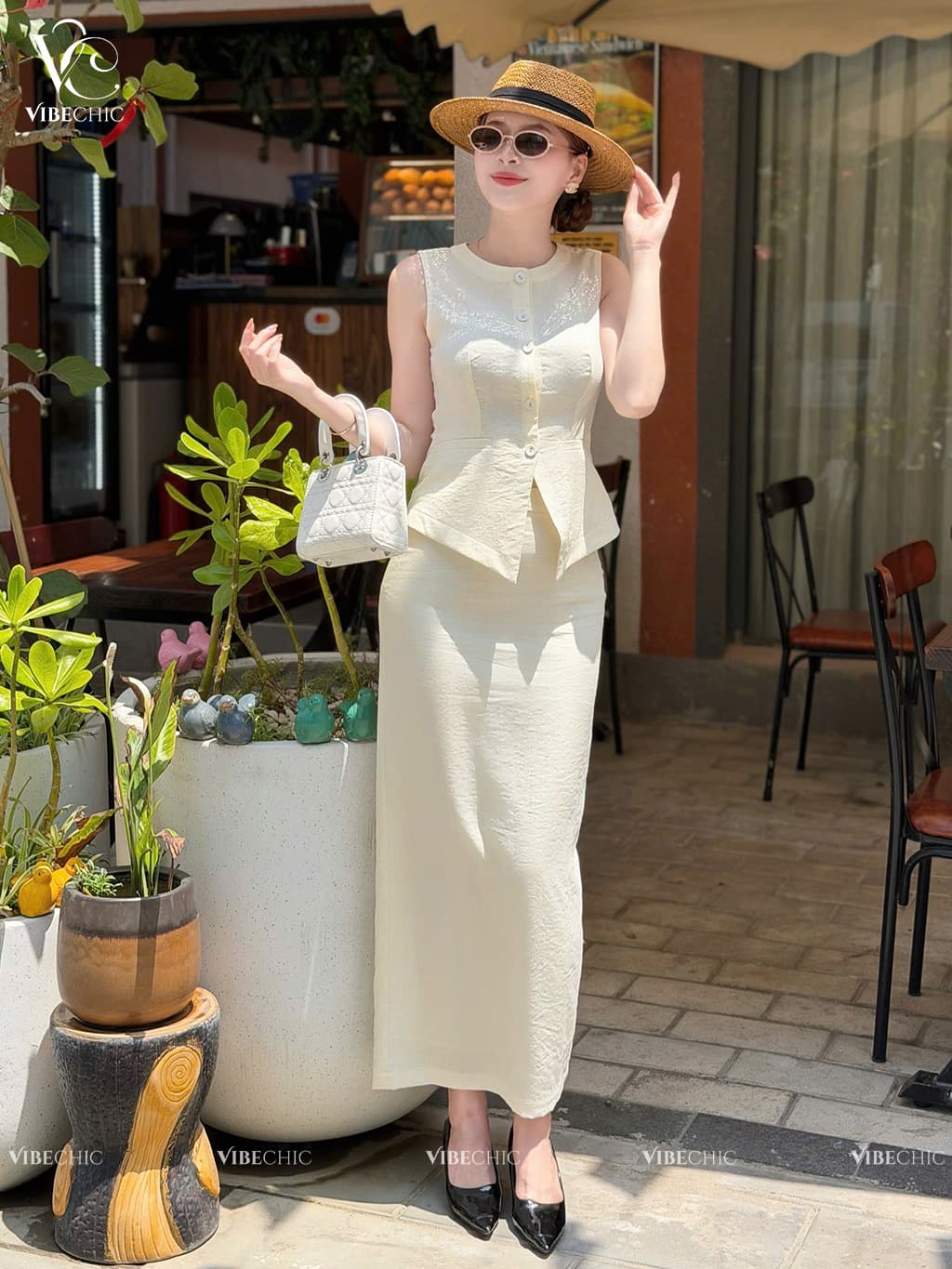 Chân Váy Suông Dáng Dài Cạp Cao – Linen Thun - view 2